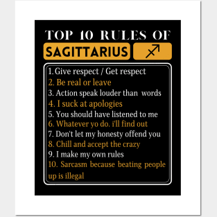 Top 10 Rules Of Sagittarius, Sagittarius Traits Rules Facts Posters and Art